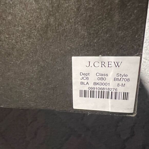 J.Crew Rib-cuff boots in Italian leather Black Gray Size 8 NWB - Picture 13 of 15